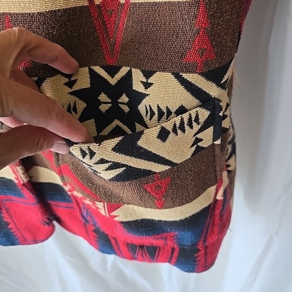 Vintage Seppe Southwestern Navajo Aztec Blanket Style Blazer Jacket Made USA M - Picture 7 of 16